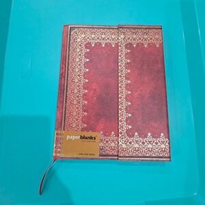 Paperblanks Old Leather Foiled Ultra Wrap Lined Journal Burgundy Gold Notebook